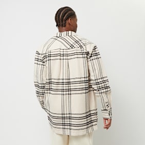 Urban Classics Long Oversized Checked Summit Shirt beige