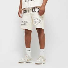 First Row Washed Shorts w/Stud beige