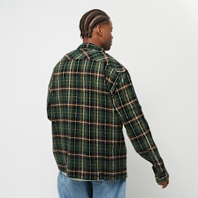 Urban Classics Boxy Fane Check Shirt verde