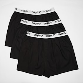 SNIPES 3 PACK - White Tape Woven Boxershorts schwarz