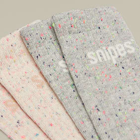 SNIPES 2 PACK - Basic Logo Confetti Crew Socks multicolore