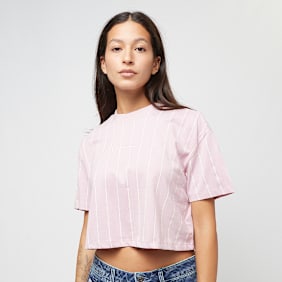 Karl Kani Small Signature Pinstripe Crop Tee fioletowy