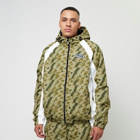 Capacité Logo Rubber Badge Hooded Colorblocked Windrunner camouflage