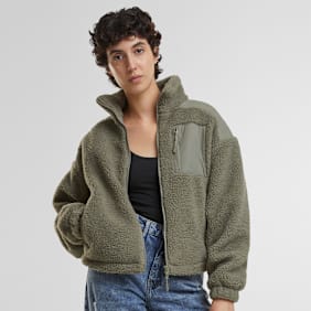 Urban Classics Sherpa Mix Jacket zielony