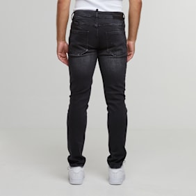 2Y STUDIOS Leonardo Ripped Slim Fit Jeans zwart