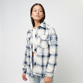 Smoke Rise Oversized Plaid Shirt blauw