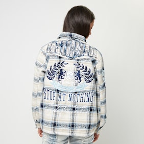 Smoke Rise Oversized Plaid Shirt blau