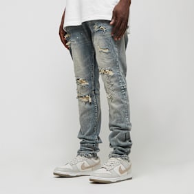 Smoke Rise Rip & Repair Jeans plava