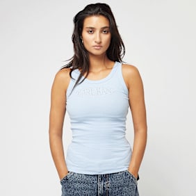Karl Kani Woven Signature Rhinestone Rib Tank blau