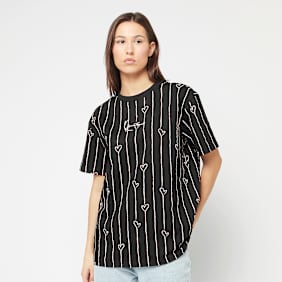 Karl Kani Signature Heart Pinstripe Oversized Tee preto