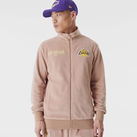 New Era LA Lakers NBA Lifestyle Velours Trackjacket beige