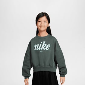 Nike   Sportswear Club Fleece Boxy Crew Graphics Star vert