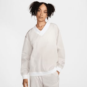 Nike   Sportswear Essential Woven UV Longsleeve Vneck Crew beż