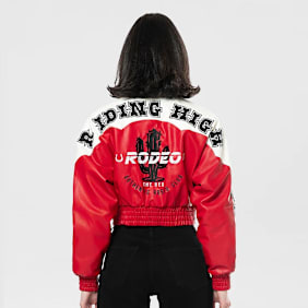 Smoke Rise Relaxed Rodeo Cropped Jacket rood