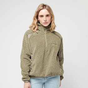 Pegador Bonny Teddy Fabric Mix Halfzip zelena