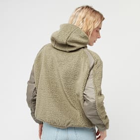 Pegador Bonny Teddy Fabric Mix Halfzip zelena