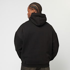 FAVELA Fabric Patch Embroidery Black Hoodie noir