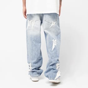 FAVELA Vegan Leather Patch Denim niebieski