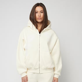 Felicious Oversized washed Zip Hoodie Creme weiß