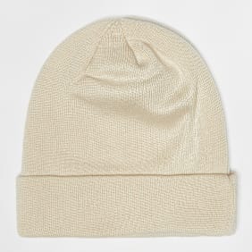 SNIPES Woven Basic Logo Beanie off white beige