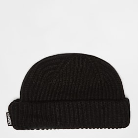 SNIPES Woven Flag Label Basic Fisherman Beanie schwarz