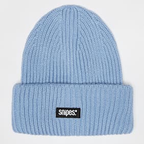 SNIPES Woven Logo Knit Beanie blauw