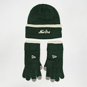 New Era Script Beanie Set (2 Piece) zielony