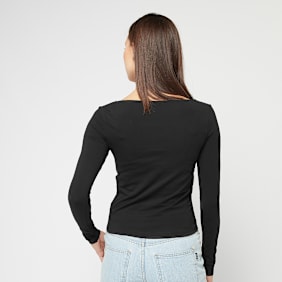 Urban Classics Wide Neck Longsleeve schwarz