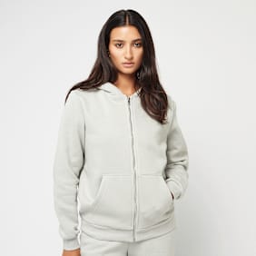 Urban Classics Fluffy Zip Hoody grau