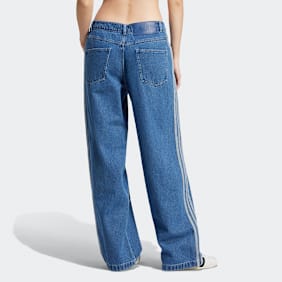 adidas Originals Spijkerbroek met 3 Strepen blauw