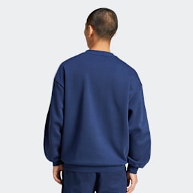 adidas Originals Sweatshirt oversize à trois bandes bleu