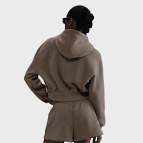 Nike Sportswear Phoenix Fleece Loose Crop Full-Zip Hoodie bruin