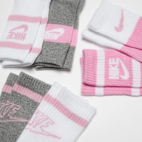 Nike 6 PACK - Sportswear Retro Crew Socks lichtroze