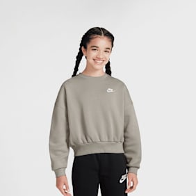 Nike   Sportswear Club Fleece Boxy Crew Low Brand Read gris