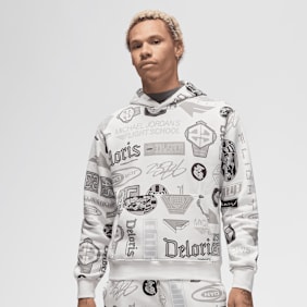 Jordan Essential Allover Print Hoodie beige