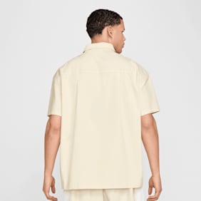 Nike Club Short Sleeve Buttoned Oversized Shirt beż
