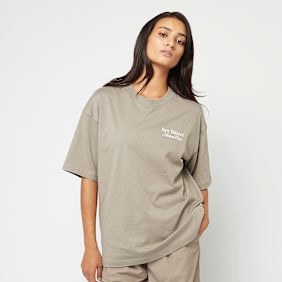 New Balance Linear Graphic Oversized T-Shirt gris