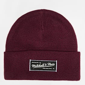 Mitchell & Ness Branded Patch Logo Beanie rot