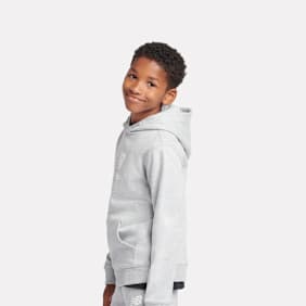 New Balance French Terry Stacked Logo Hoodie siva