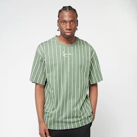 Karl Kani SIGNATURE PINSTRIPE TEE green/white verde