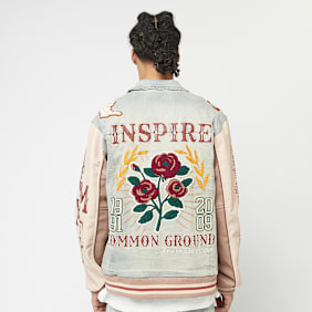 Smoke Rise Varsity Denim Jacket azul