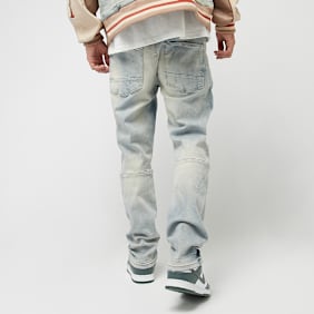 Smoke Rise Wave Effect Jeans azul