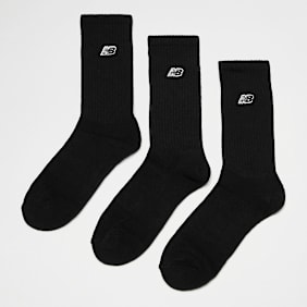 New Balance 3 PACK - Essentials Cushioned Crew Socks noir