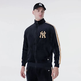 New Era MLB Velour Track Top New York Yankees czarny