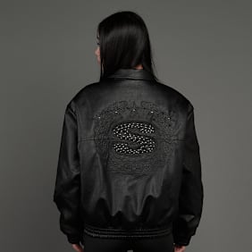 SNIPES S Emblem Wavy Cut PU Jacket noir