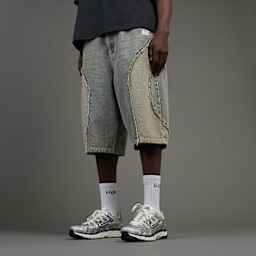 SNIPES S Cube Inside Out Baggy Denim Shorts bleu