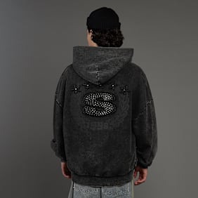 SNIPES S Emblem Inside Out Oversized Zip Hoodie noir