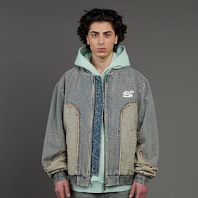 SNIPES S Emblem Inside Out Denim Jacket blauw