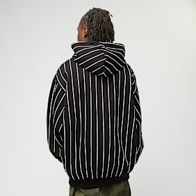 Karl Kani Signature Logo Pinstripe Oversized Hoodie negro