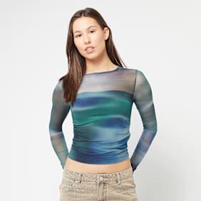 Decibel Mesh Aura Cropped Longsleeve multicolor